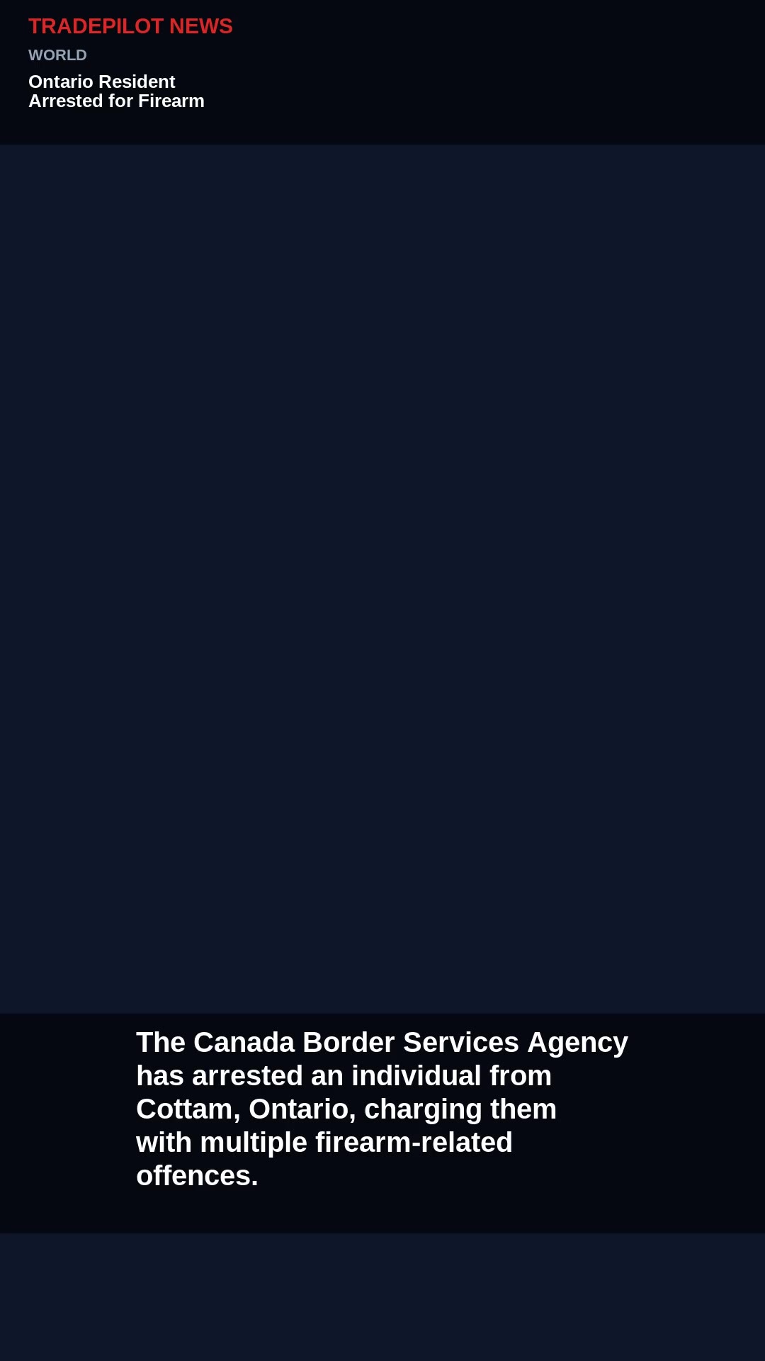 Ontario Resident Arrested for Firearm Offenses
