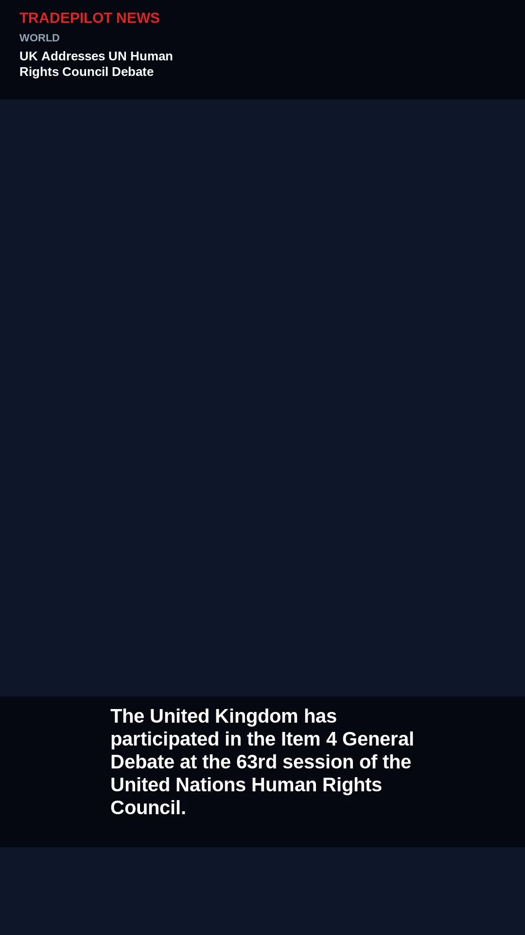 UK Addresses UN Human Rights Council Debate