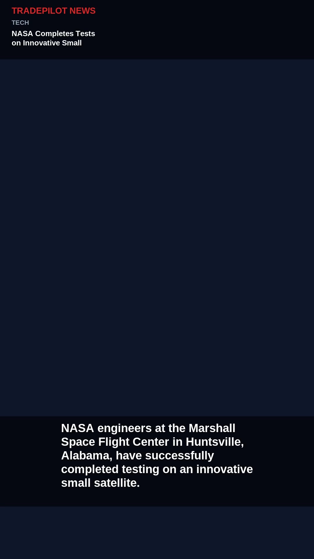NASA Completes Tests on Innovative Small Satellite Propulsion System