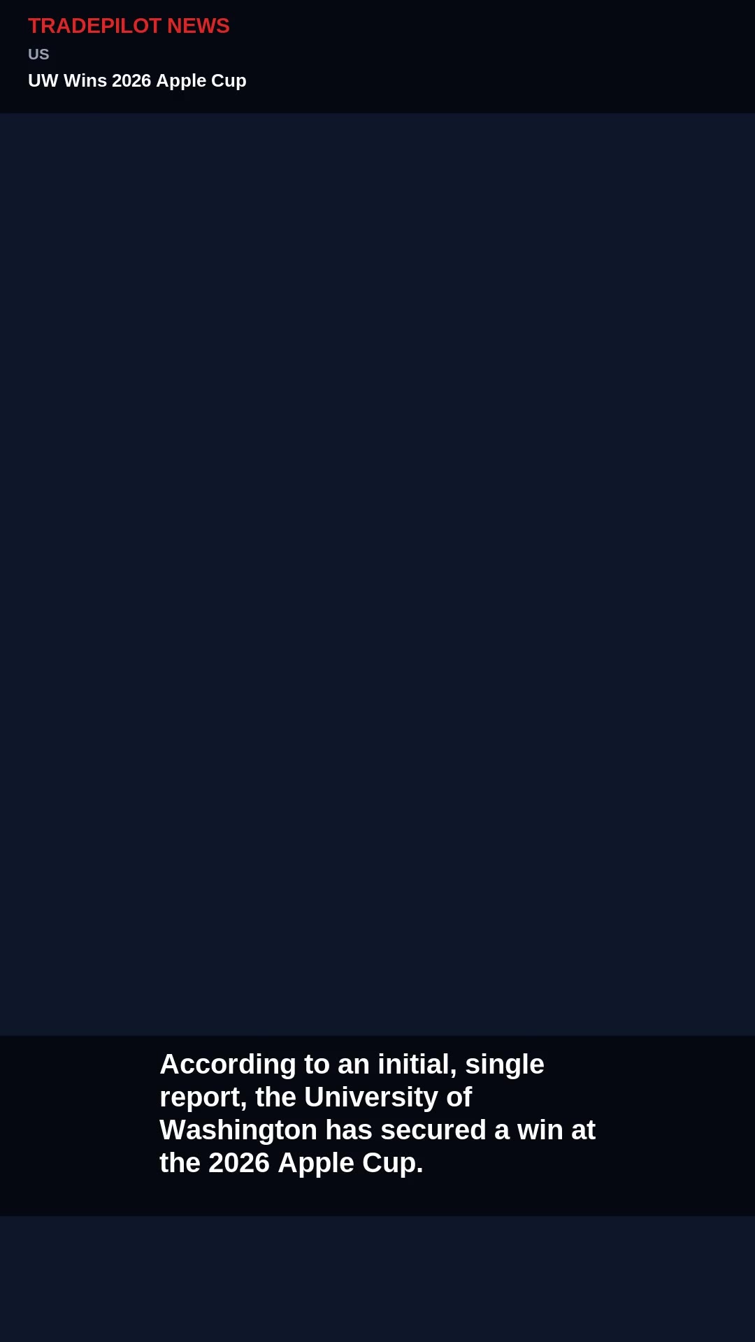 UW Wins 2026 Apple Cup