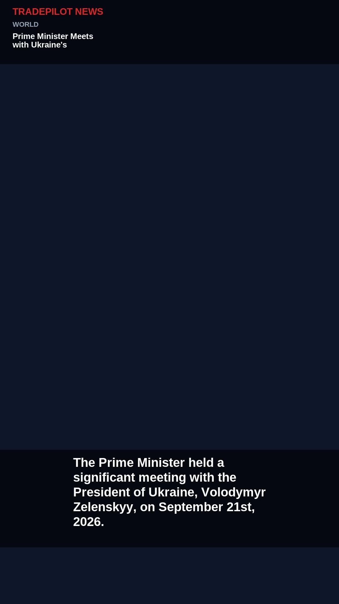 Prime Minister Meets with Ukraine's Zelenskyy