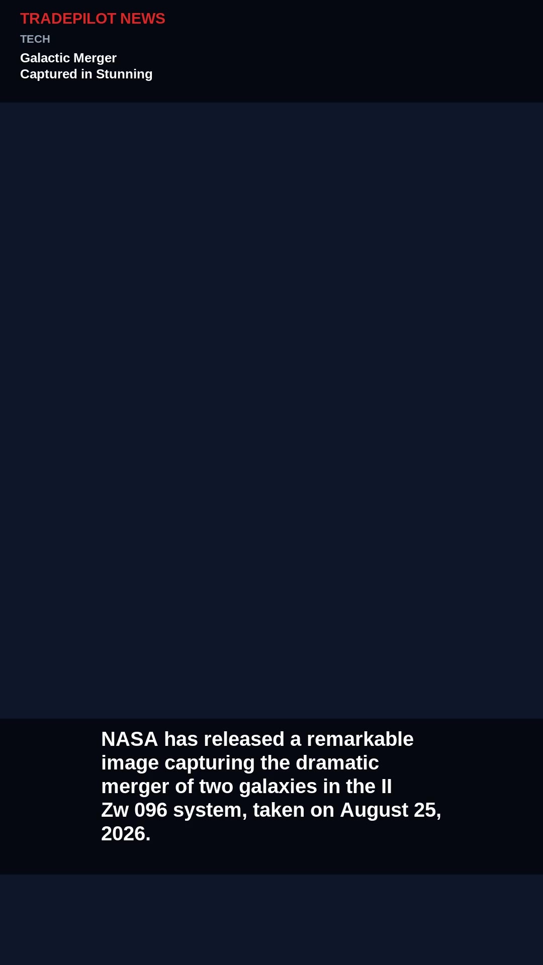Galactic Merger Captured in Stunning NASA Image