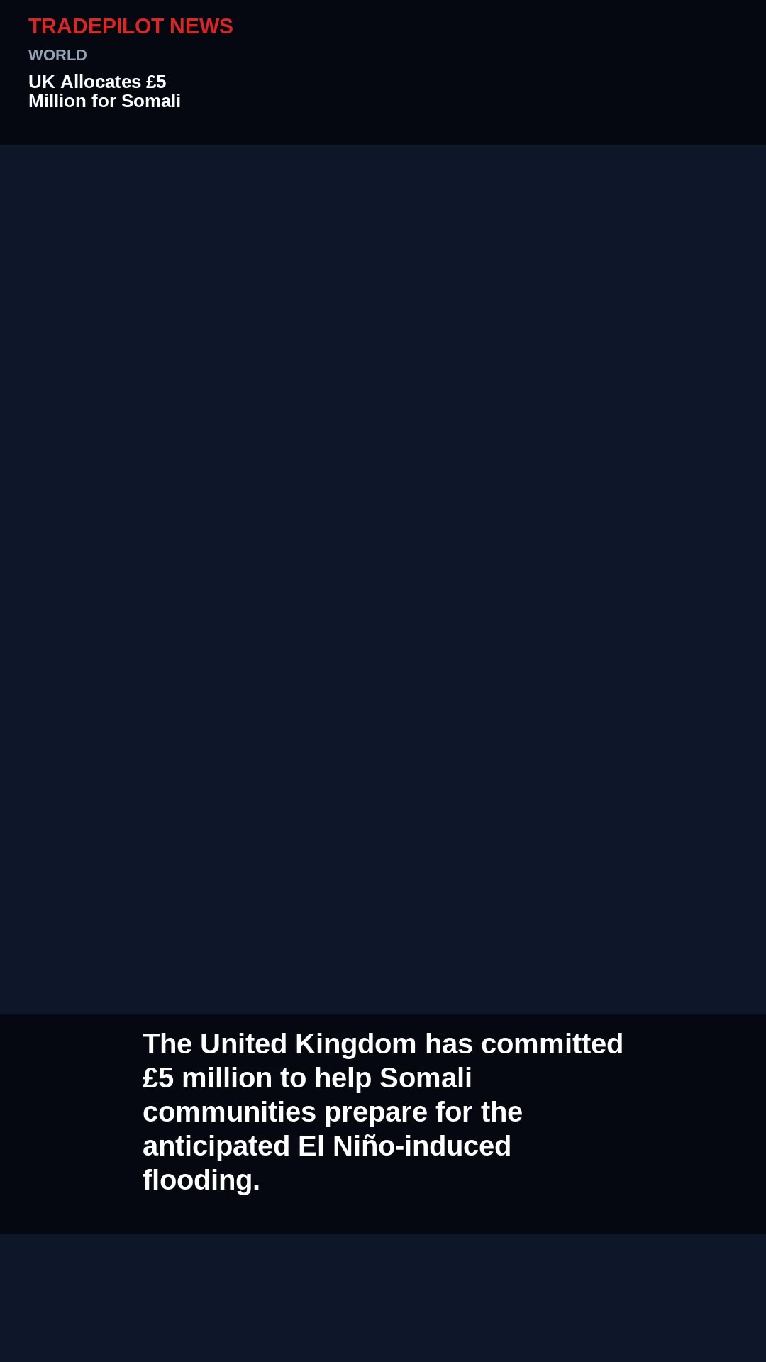 UK Allocates £5 Million for Somali Flood Relief Efforts